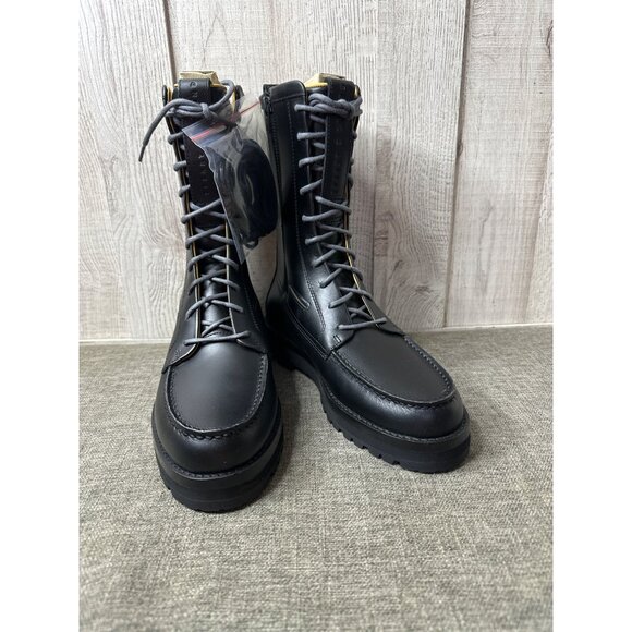 Sperry Other - Sperry x John Legend Mens Sz 9 Tall Black Leather Lace-Up Boots w/ Side Zipper